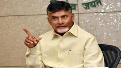 Chief Minister Chandrababu Naidu speaking during an official meeting before his Delhi and Assam political tour