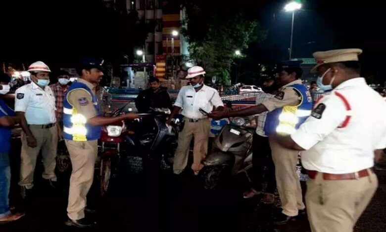 Traffic police conduct drunken drive checks on motorists during late night raids in Hyderabad
