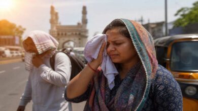 People struggle under intense Hyderabad heatwave as temperatures cross 42 degrees Celsius