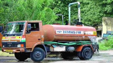 Water tankers supplying drinking water in Hyderabad amid rising summer demand and groundwater shortage across multiple residential areas
