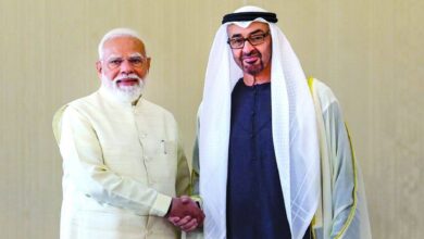 Prime Minister Narendra Modi and UAE leaders during discussions on strategic oil storage and investment agreements between India and the United Arab Emirates