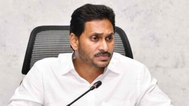 YSRCP president YS Jagan Mohan Reddy during an official meeting ahead of his Anantapur district visit for a wedding reception in Pamidi.