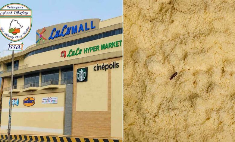 Lulu Mall Hyderabad during food safety inspection highlighting hygiene concerns and food quality issues found by officials