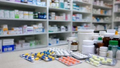 Medical shops and pharmacy associations protest against online medicine sales ahead of the statewide bandh scheduled on May 20