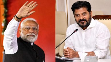 Narendra Modi and Revanth Reddy during Telangana development programme and Hyderabad official visit
