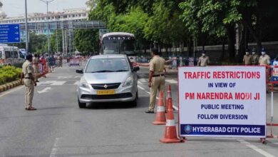 Traffic restrictions and police security arrangements in Hyderabad during Prime Minister Narendra Modi visit