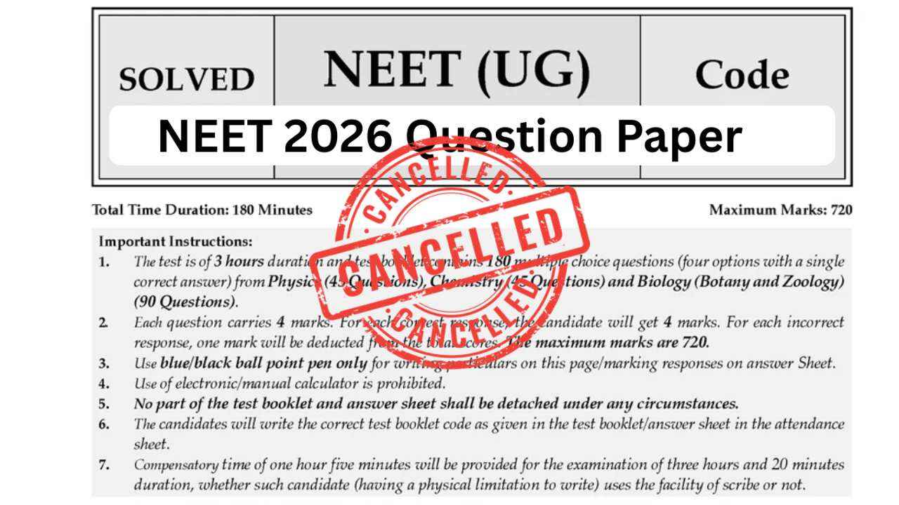 NEET UG 2026 Cancelled After Massive Paper Leak Allegations - The South ...