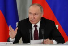 Vladimir Putin speaking during meeting related to Russia Ukraine war ceasefire and peace discussions