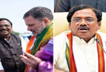 Rahul Gandhi and Minister Gaddam Vivek Venkataswamy during a meeting on Telangana gig workers welfare and labour rights