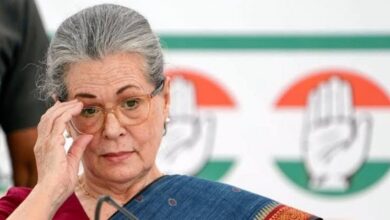 Congress leader Sonia Gandhi arrives for routine medical examinations at a private hospital in Gurugram