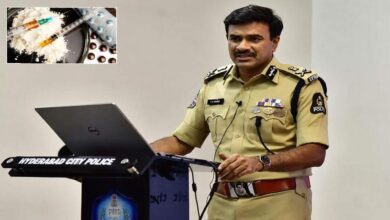 Telangana DGP CV Anand addressing officials during a meeting on anti drug operations and narcotics control measures