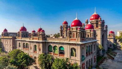 Telangana High Court building in Hyderabad during announcement of summer vacation and special vacation bench schedule