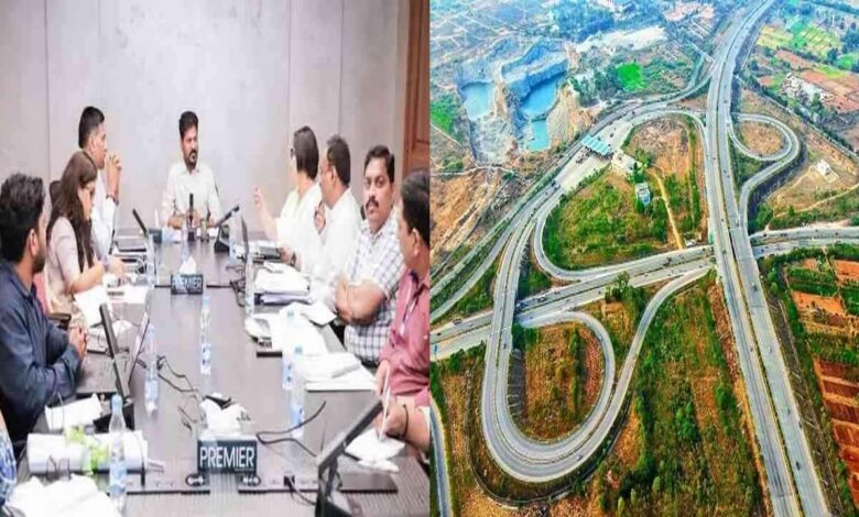Chief Minister Revanth Reddy reviewing Telangana Outer Ring Road and growth corridor development plans