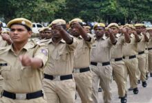 Police jobs recruitment in Telangana with candidates participating in parade and training as part of preparation for upcoming vacancies