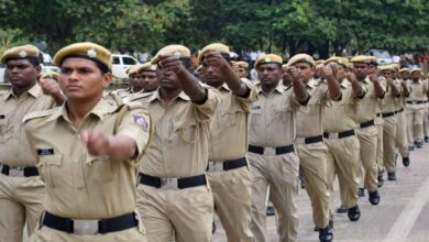 Police jobs recruitment in Telangana with candidates participating in parade and training as part of preparation for upcoming vacancies
