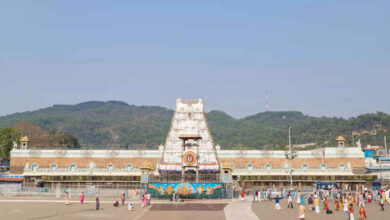 Tirumala annadanam service with devotees receiving free food after anonymous one crore donation to temple trust