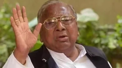 V Hanumantha Rao during hunger strike protest demanding BC caste census in Hyderabad