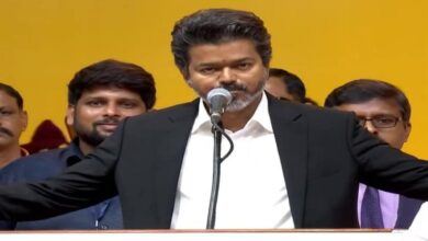 Tamil Nadu Chief Minister Vijay speaking at an official event before newly elected MLAs take oath in the Assembly