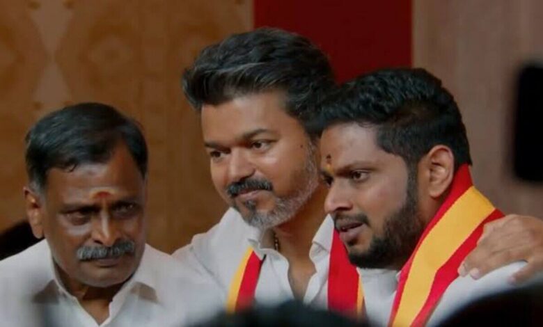 Vijay with Shabarinathan after appointment as Tamil Nadu Government Chief Whip